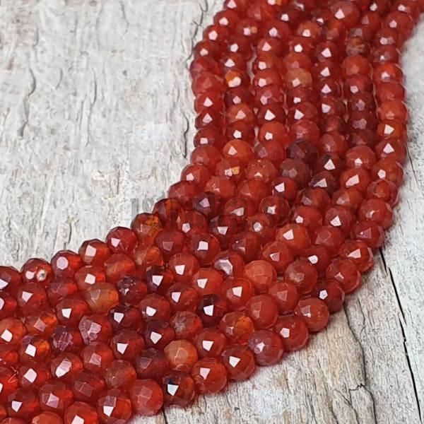 Karneol korlky 3mm brsen nra