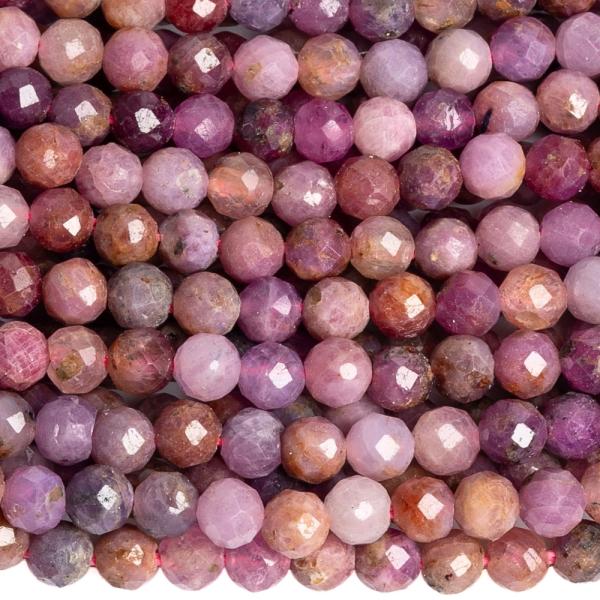 Rub�n r�znofarebn� Sr� Lanka kor�lky 3mm br�sen� �n�ra