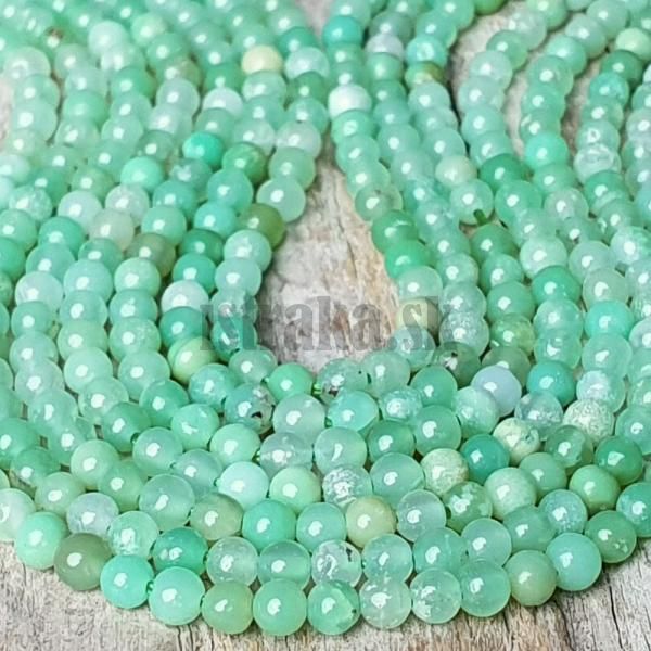 Chryzopras zelen korlky 3mm nra