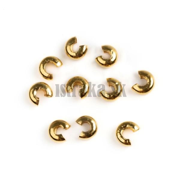 Ozdobn korlka na stopery 4,5mm nerez zlat 10 ks