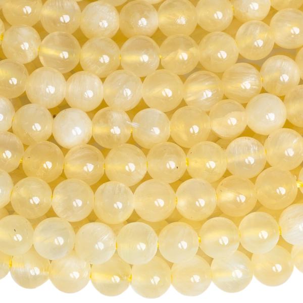 Jadeit kor�lky 6mm svetlo�lt� �n�ra