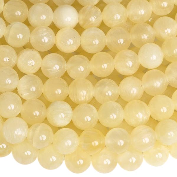 Jadeit kor�lky 8mm svetlo�lt� �n�ra