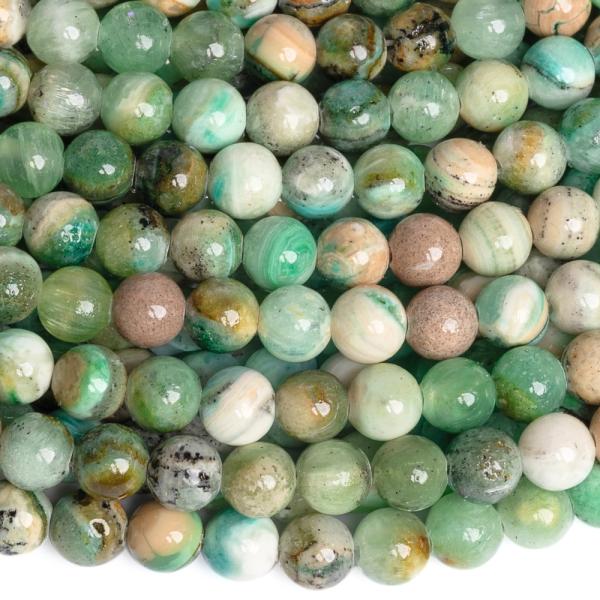 Jadeit zelen� mix kor�lky 6mm �n�ra