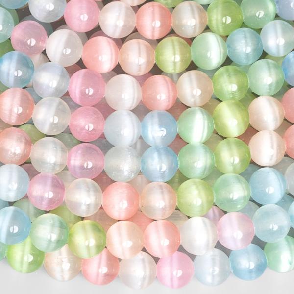 Selenit kor�lky 6mm pastelov� mix farieb pol�n�ra