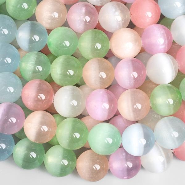 Selenit kor�lky 10mm pastelov� mix farieb pol�n�ra