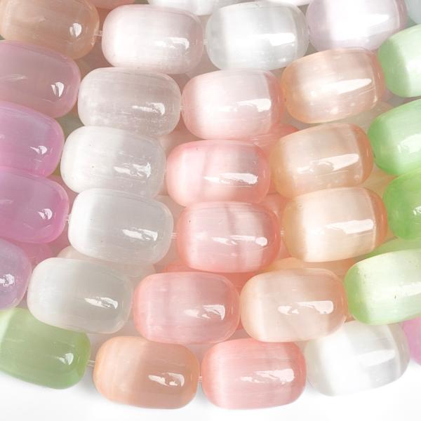 Selenit kor�lky 8x12mm s�dky pastelov� mix farieb  pol�n�ra