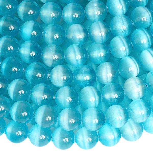 Selenit kor�lky 8mm modr� pol�n�ra