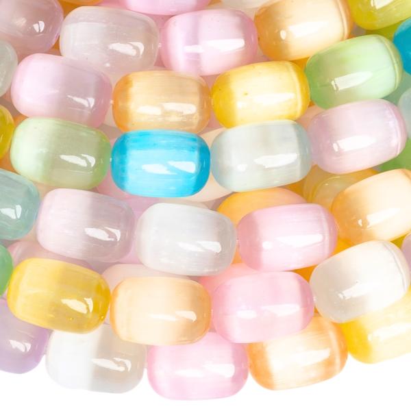 Selenit kor�lky 8x12mm s�dky mix farieb  pol�n�ra