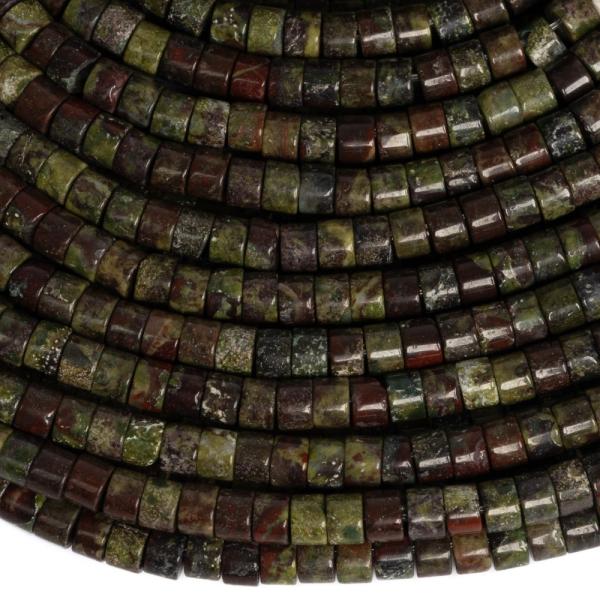 Jaspis dra�ia krv kor�lky 2x3mm rondelky pol�n�ra