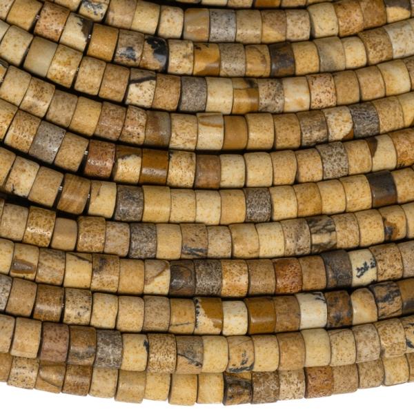 Jaspis obr�zkov� kor�lky 2x3mm rondelky pol�n�ra