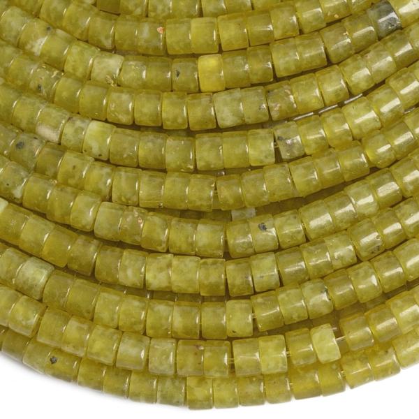 Jadeit svetlozelen� kor�lky 2x3mm rondelky pol�n�ra