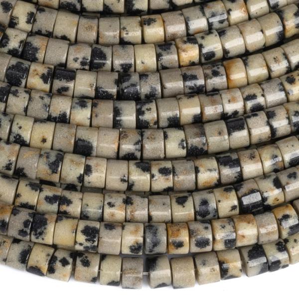 Jaspis dalmat�nsky kor�lky 2x3mm rondelky pol�n�ra