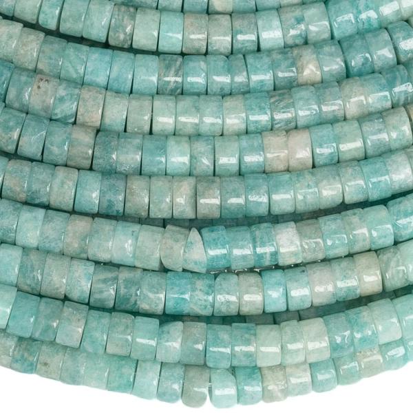 Amazonit tyrkysov� mix kor�lky 2x3mm rondelky pol�n�ra
