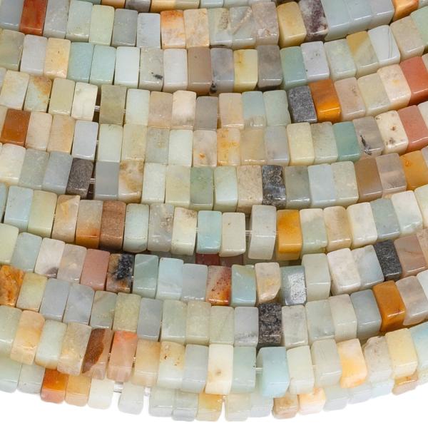 Amazonit kor�lky 2x4mm �tvorce pol�n�ra