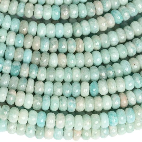 Amazonit kor�lky  4x2mm �zke rondelky pol�n�ra
