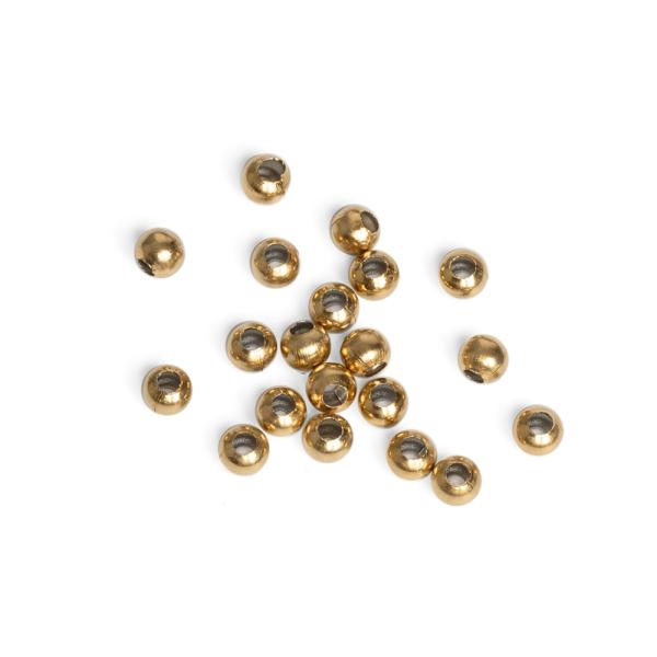 Gu���ky kor�lky 4mm zlat� nerez (Ion Plating) 20 ks