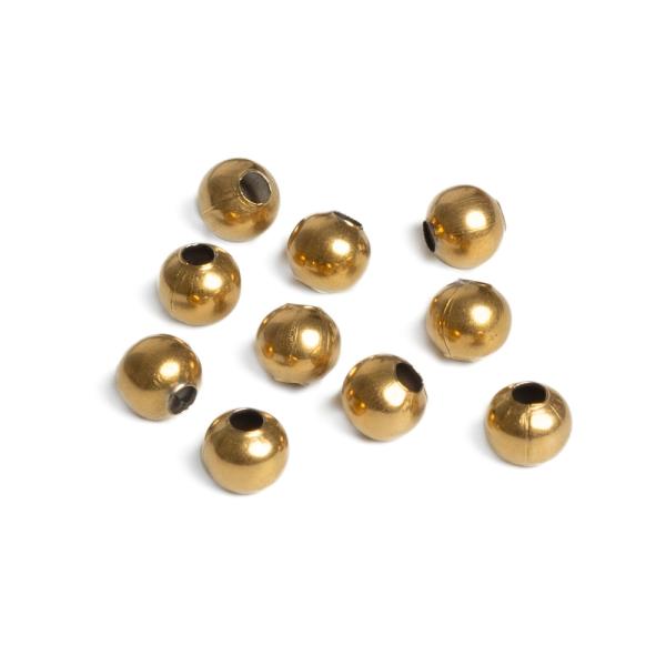 Gu���ky kor�lky 6mm zlat� nerez (Vacuum Plating) 10 ks