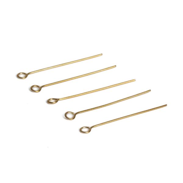 Ihla ketlovacia nerez (Ion Plating) 30mm zlat� 5 ks