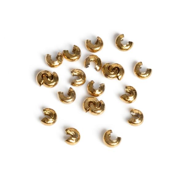 Ozdobn� kor�lka na stopery 3,5mm nerez zlat� (Vacuum Plating) 10 ks