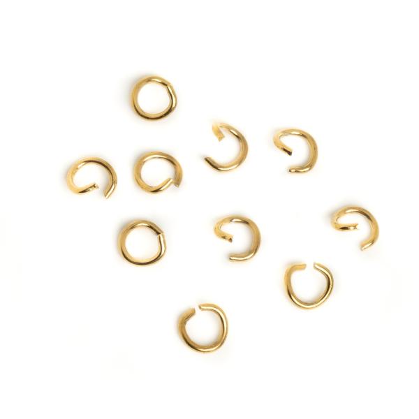 Kr��ky spojovacie 5mm zlat� nerez 10 ks (ion plating)