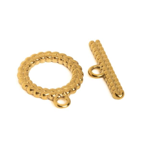 Americk� zap�nanie ozdobn� nerez zlat� 1 set (ion plating)