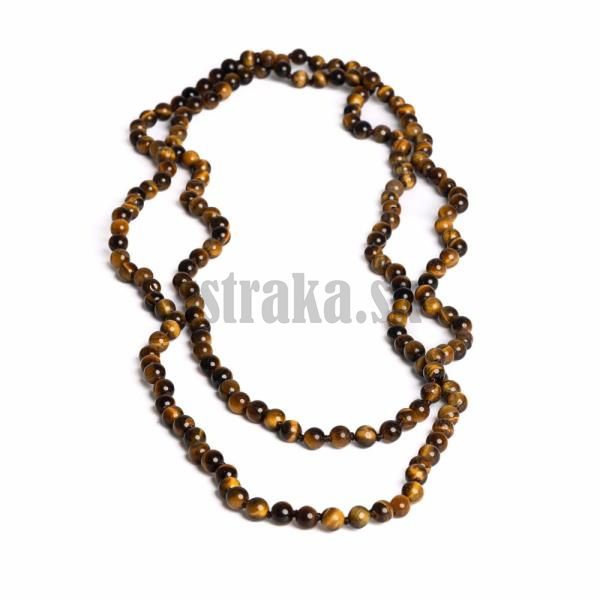 Nhrdelnk uzlkovan 6mm tigrie oko (130cm)