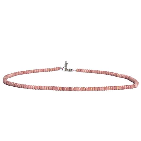 N�hrdeln�k choker rondelky 4x2mm rodonit ru�ov�