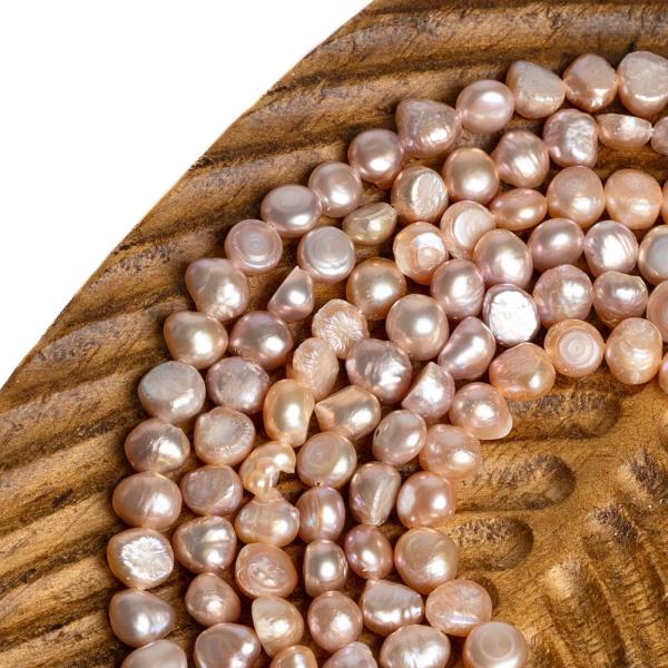 Perly rie�ne kor�lky 7mm penia�teky ru�ovo-lososov� �n�ra