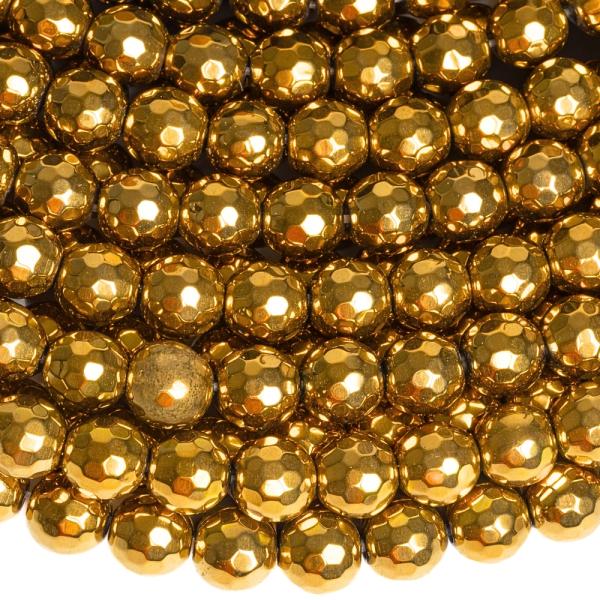 Hematit kor�lky 8mm zlat� br�sen� �n�ra