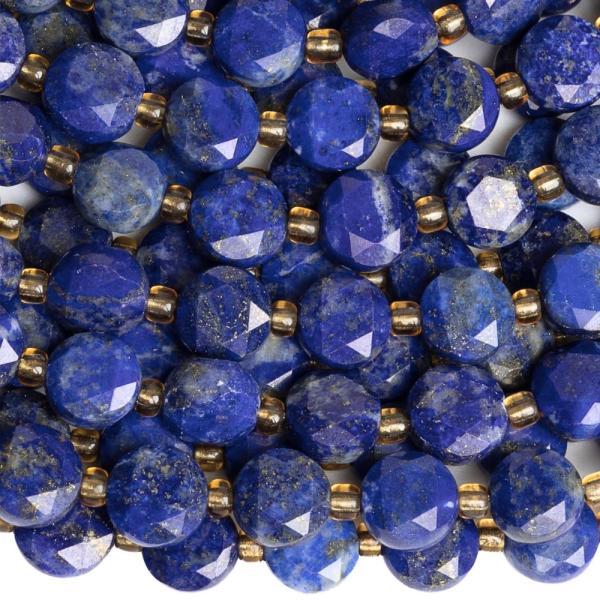 Lapis lazuli kor�lky 8mm disky br�sen� pol�n�ra