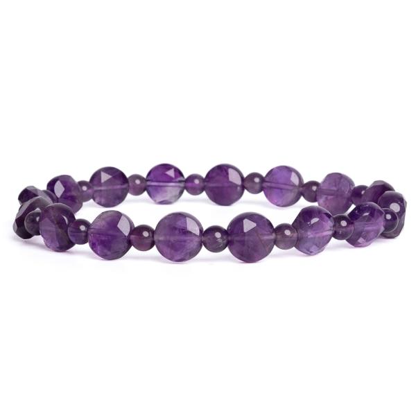 N�ramok ametyst svetl� 8mm disky br�sen�