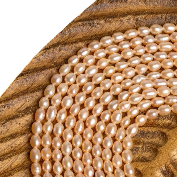 Perly rie�ne kor�lky 3,5x5mm podlhovast� marhu�ov� �n�ra