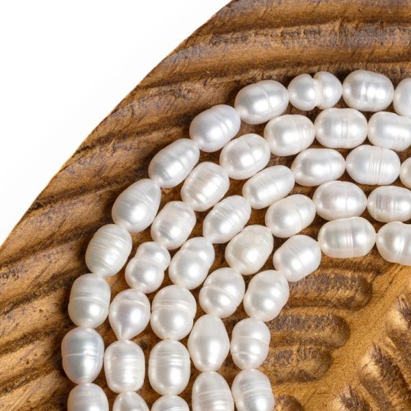 Perly rie�ne kor�lky 6,5x8,5mm podlhovast� �n�ra