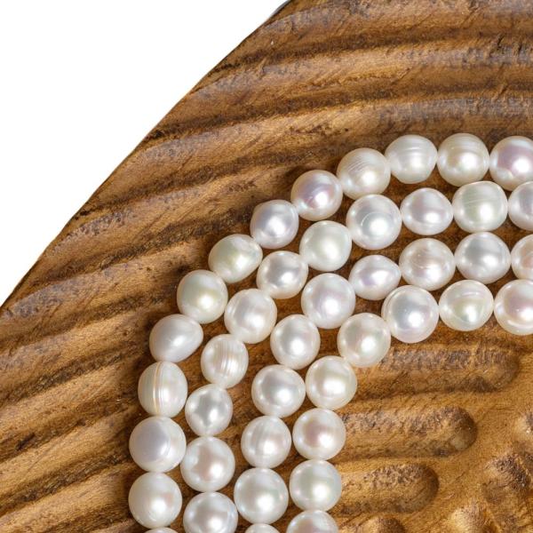 Perly rie�ne kor�lky 6,5 x 5,5mm �n�ra