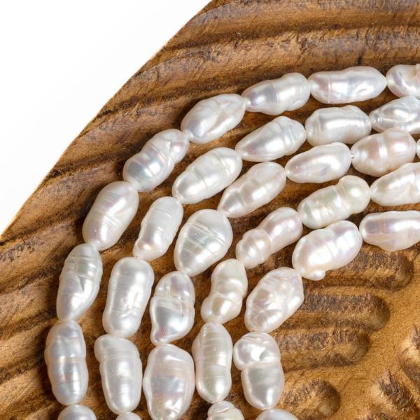 Perly rie�ne kor�lky 6x11,5mm podlhovast� nugety �n�ra