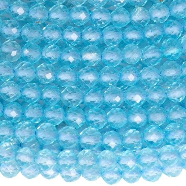 Topaz modr� kor�lky 4mm br�sen� pol�n�ra