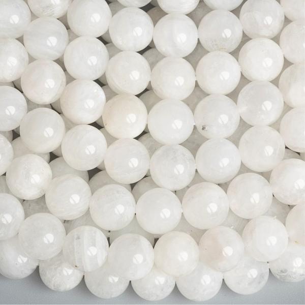 Mesa�n� kame� mlie�ny biely kor�lky 8mm pol�n�ra