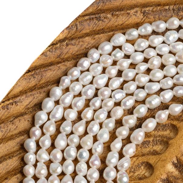 Perly rie�ne kor�lky 3,5-4mm baroque �n�ra