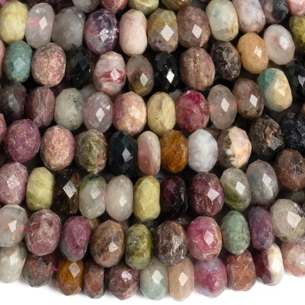 Turmal�n mix farieb kor�lky rondelky br�sen� pol�n�ra