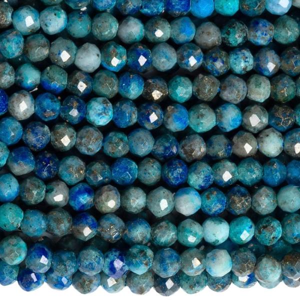 Lapis lazuli a chryzokol kor�lky 2,5mm br�sen� �n�ra
