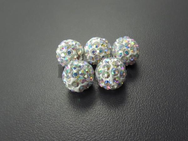 Shamballa korlka 10mm ra AB crystal AB 5ks