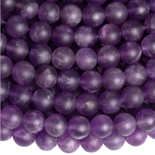 Ametyst kor�lky 8mm matn� �n�ra