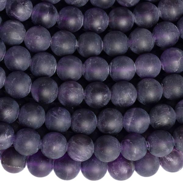 Ametyst kor�lky 8mm matn� �n�ra