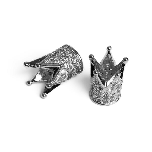 Korunka kor�lka strieborn� s bielymi zirk�nmi