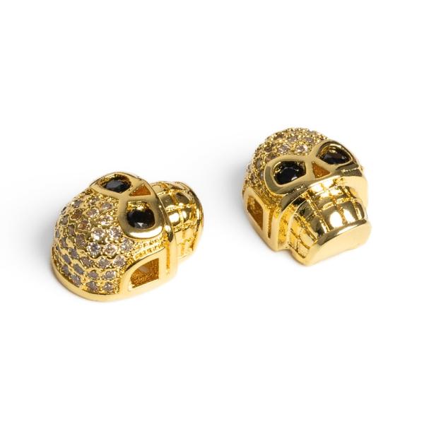 Lebka kor�lka zlat� s bielymi zirk�nmi