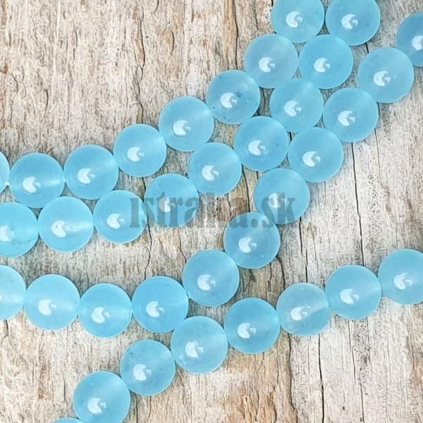 Jadeit korlky 8mm svetlomodr priehadn nra
