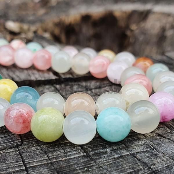 Jadeit korlky 8mm mix farieb nra