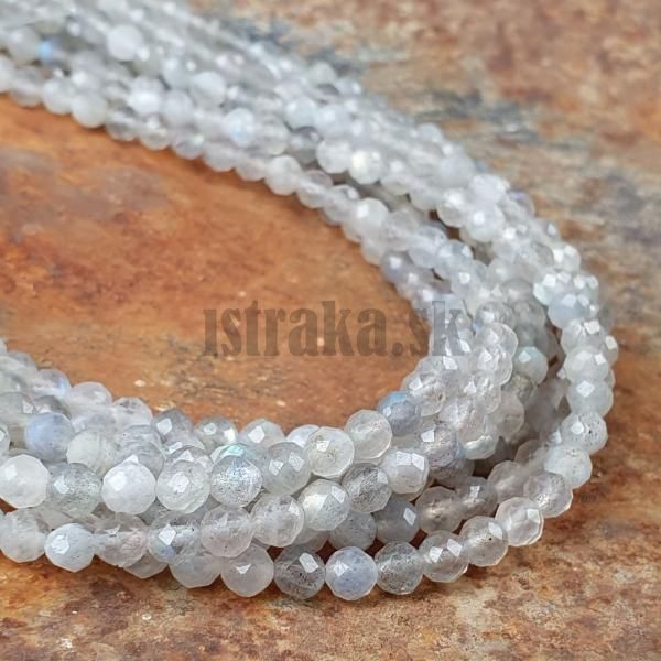 Labradorit korlky 4mm brsen polnra
