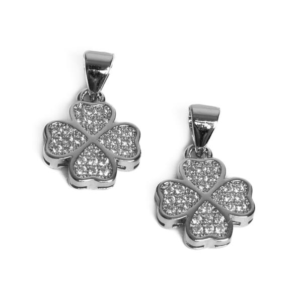 �tvorl�stok pr�vesok so �lup�ou strieborn� s bielymi zirk�nmi