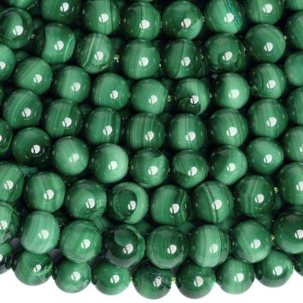 Malachit kor�lky 6mm pol�n�ra
